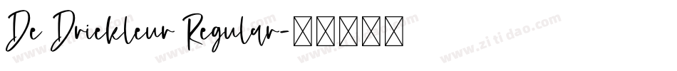 De Driekleur Regular字体转换